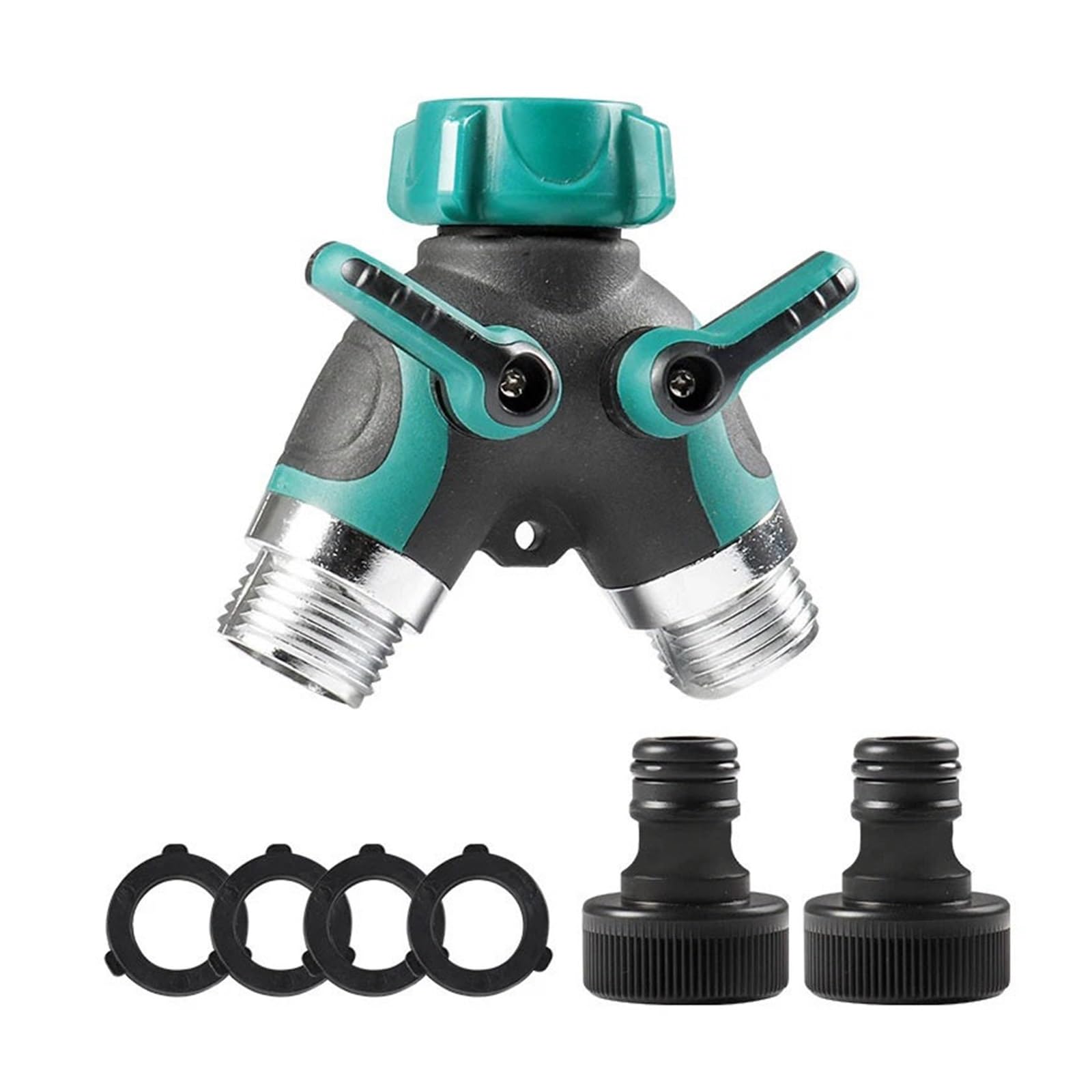 Bngdfdgh Us 1Pc 3/4 Inch 2 Way Garden Hose Splitter Tap Y-Type Watering Connector Distributor For Outdoor Faucet(Us)