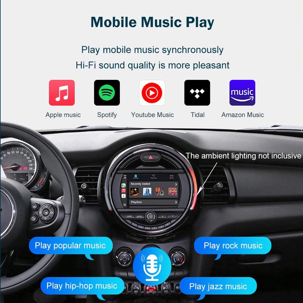 Autoradio Android BMW Mini Cooper R56 F55 F56 F57 avec Navigation GPS WiFi, Bluetooth, Phone Mirrorlink + Caméra de Recul HD pour John Works/One First/One D/SD 2013-2017