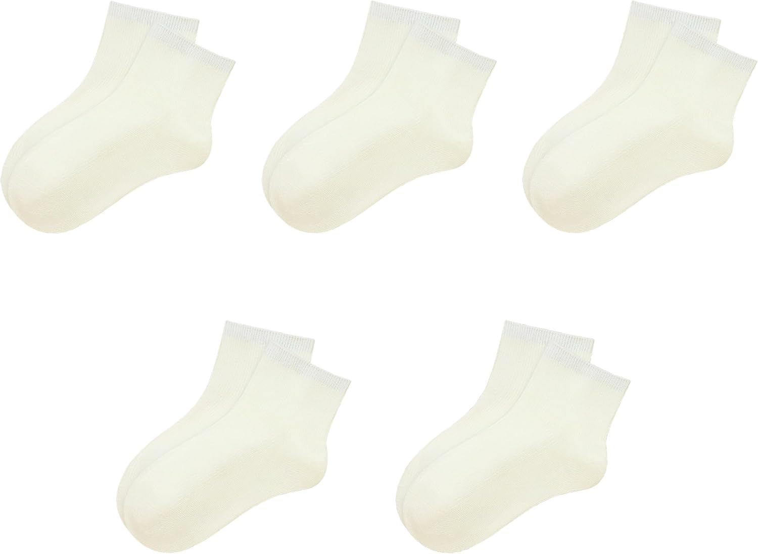 SERISIMPLE Viscose Bamboo Stretch Kids Ankle School Kids Crew Socks Breathable Boy Girl 5 Pairs