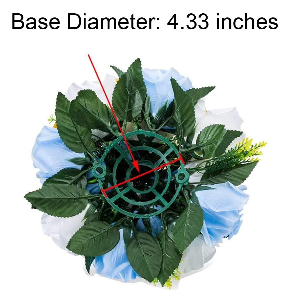 Boules de fleurs décoratives pour tables de mariage, lot de 6 décorations de table, boules de fleurs, centre de table pour fiançailles, mariage, célébration et fête, bleu et blanc
