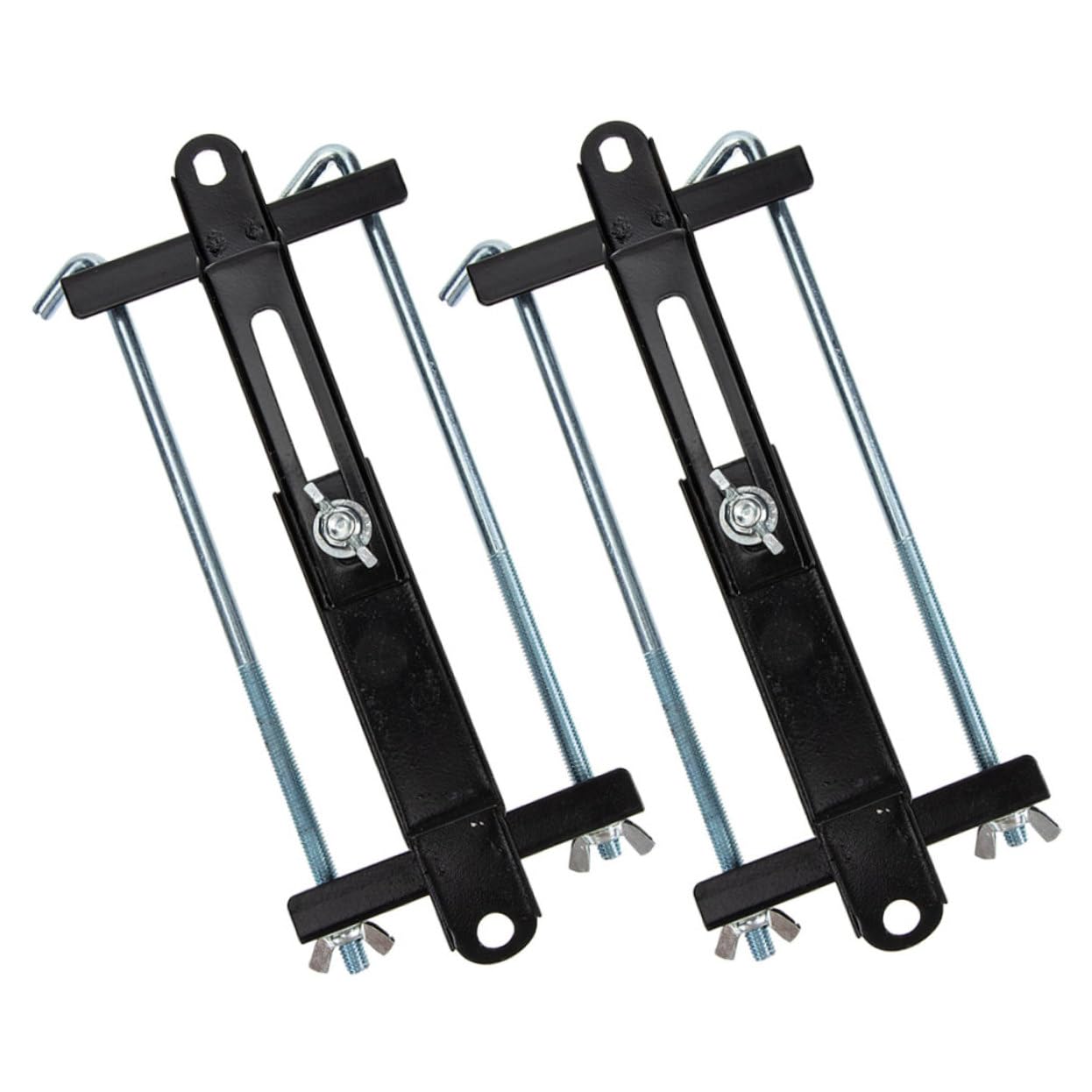Vaguelly 2pièces Support De Batterie Voiture Métal Réglable Lot Cadre De Protection Pour Fixation De Batterie Automobile