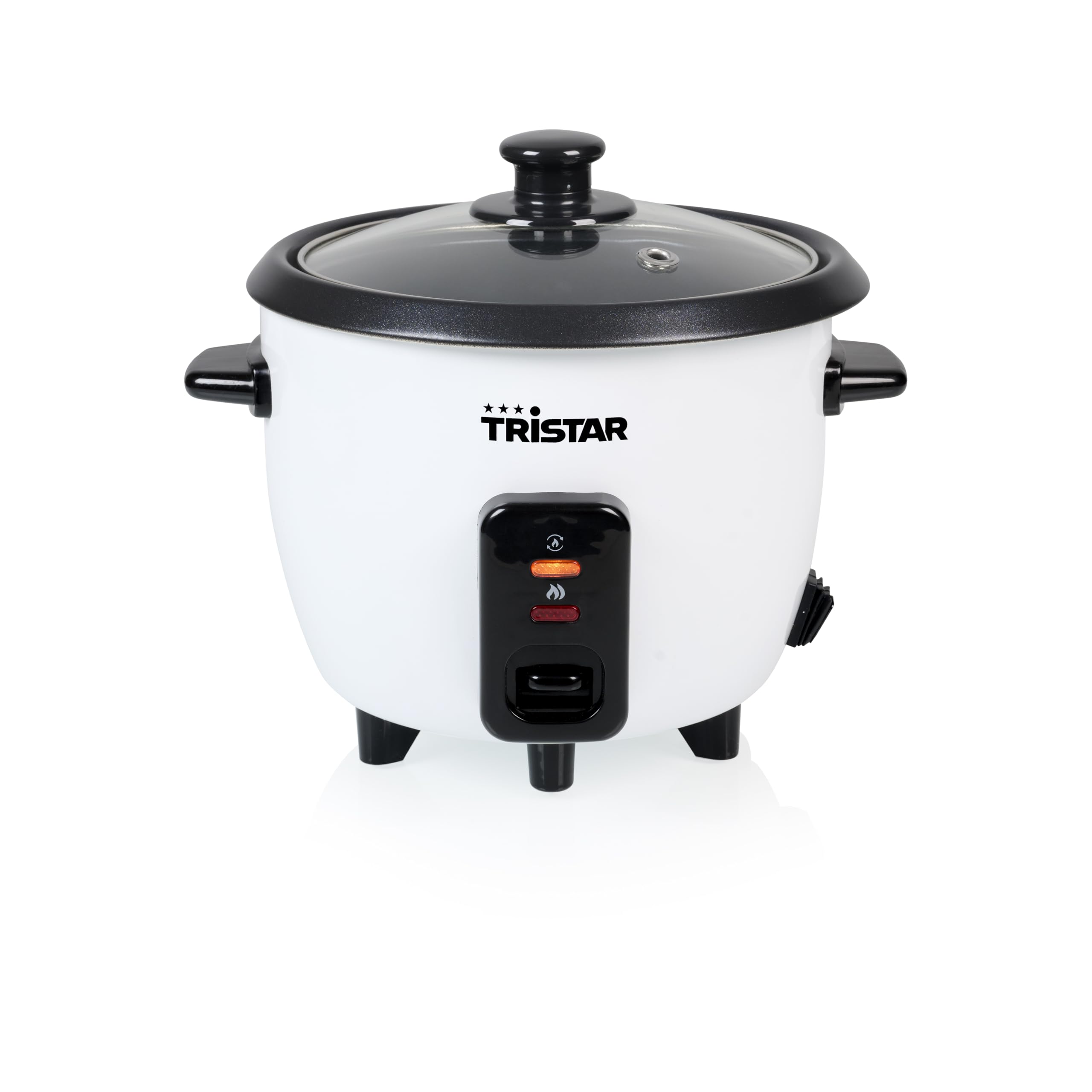 Tristar Reiskocher 0,6 L, Antihaft-Innentopf, Warmhalte- und Abschaltautomatik, Kompaktes Design, Inklusive Messbecher und Löffel, 300 W, RK-6142