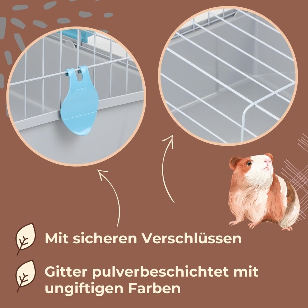 GarPet Kaninchenkäfig innen Indoor Hasenkäfig Meerschweinchen Käfig Hasenstall Kaninchenstall Nagerkäfig
