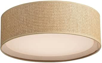 Maxim Lighting Prime 3-Light LED Flush Mount | Gold Finish | 3000K Warm White | 2100 Lumens | Fabric Shade with Twist-Lock Acrylic Diffuser | Dimmable | Modern Low Profile Design | Model 10220GC