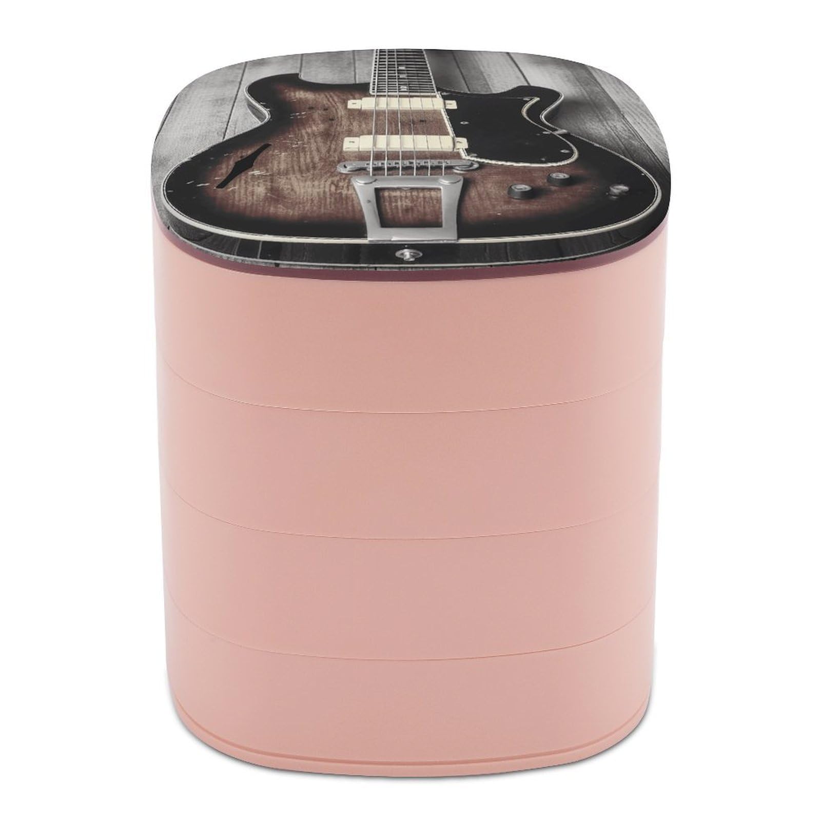 Boîte à bijoux imprimée guitare vintage, cadeau idéal pour elle