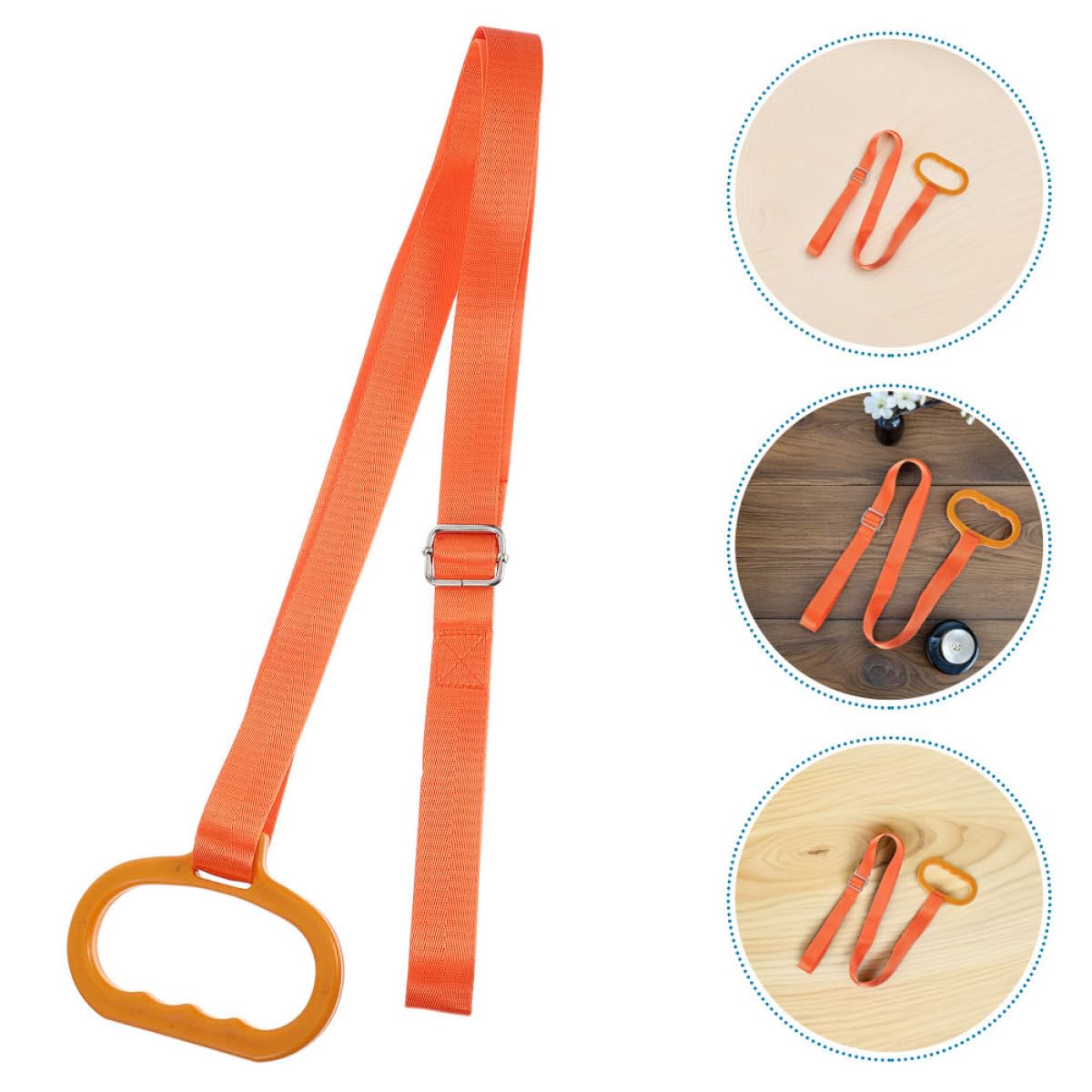 VANZACK Arnés de Arrastre para Ciervos Ajustable Naranja 2 Unidades con Cuerda Autoblocante Resistente y Asa Portátil Sistema de Transporte para Caza y Actividades al Aire Libre