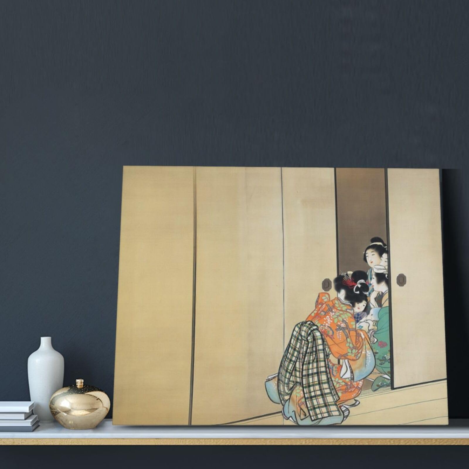 Amazon.co.jp: キャンバス絵画 上村松園 人形つかい 世界の名画 アート