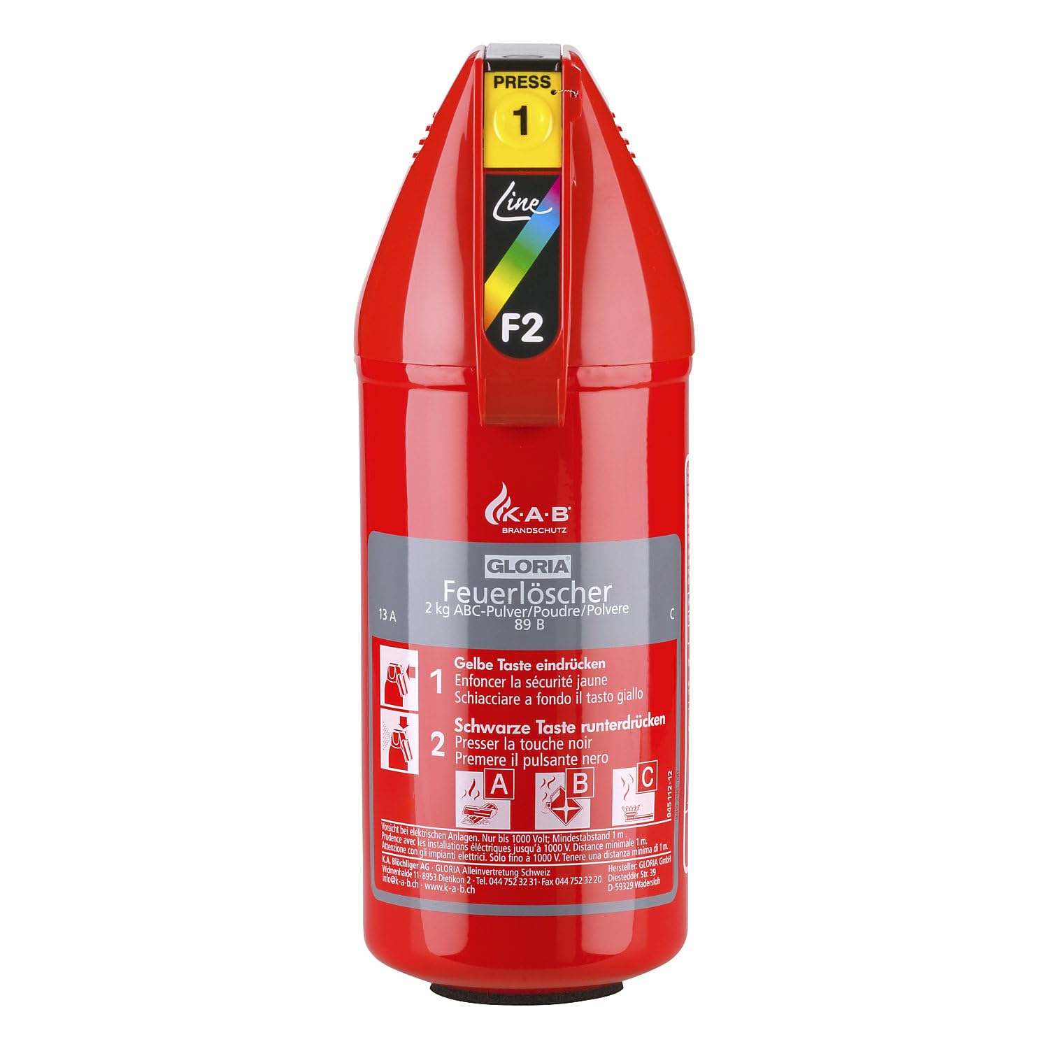 Extincteur d’incendie Gloria 1873.0000 F2GM, KFZ.HA.
