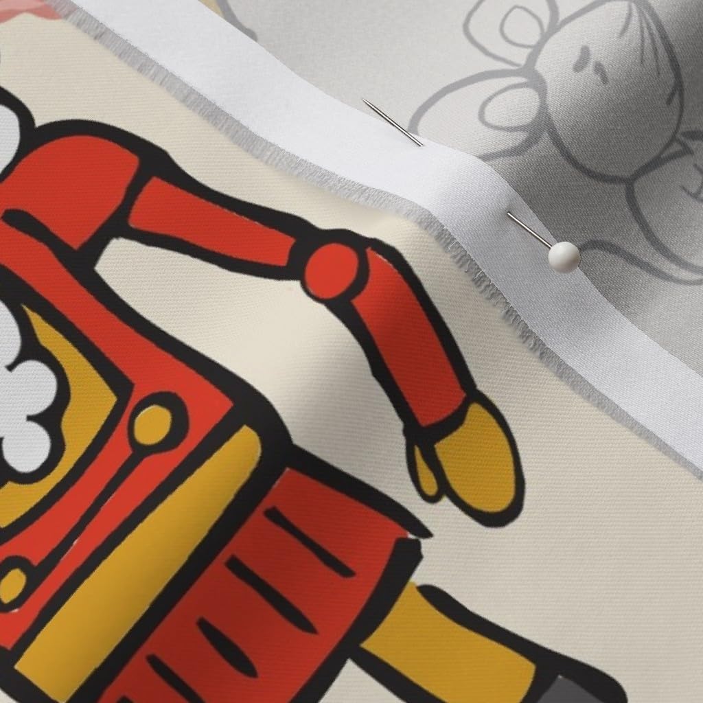 Spoonflower Fabric - Sweet Dreams Nutcracker Christmas Ballet Playful Holiday Colorful Printed on Organic Cotton Sateen Fabric by The Yard - Sewing Quilting Apparel Home Decor