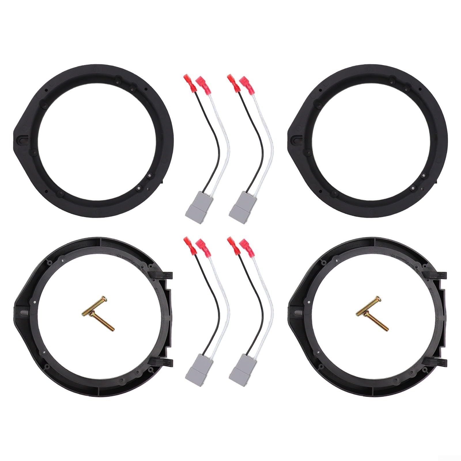 Kit de montage adaptateur de haut-parleur de véhicule Honda 16,5 cm avec faisceau de câblage pour Civic CR-V Odyssey pour installation audio Crosstour Noir