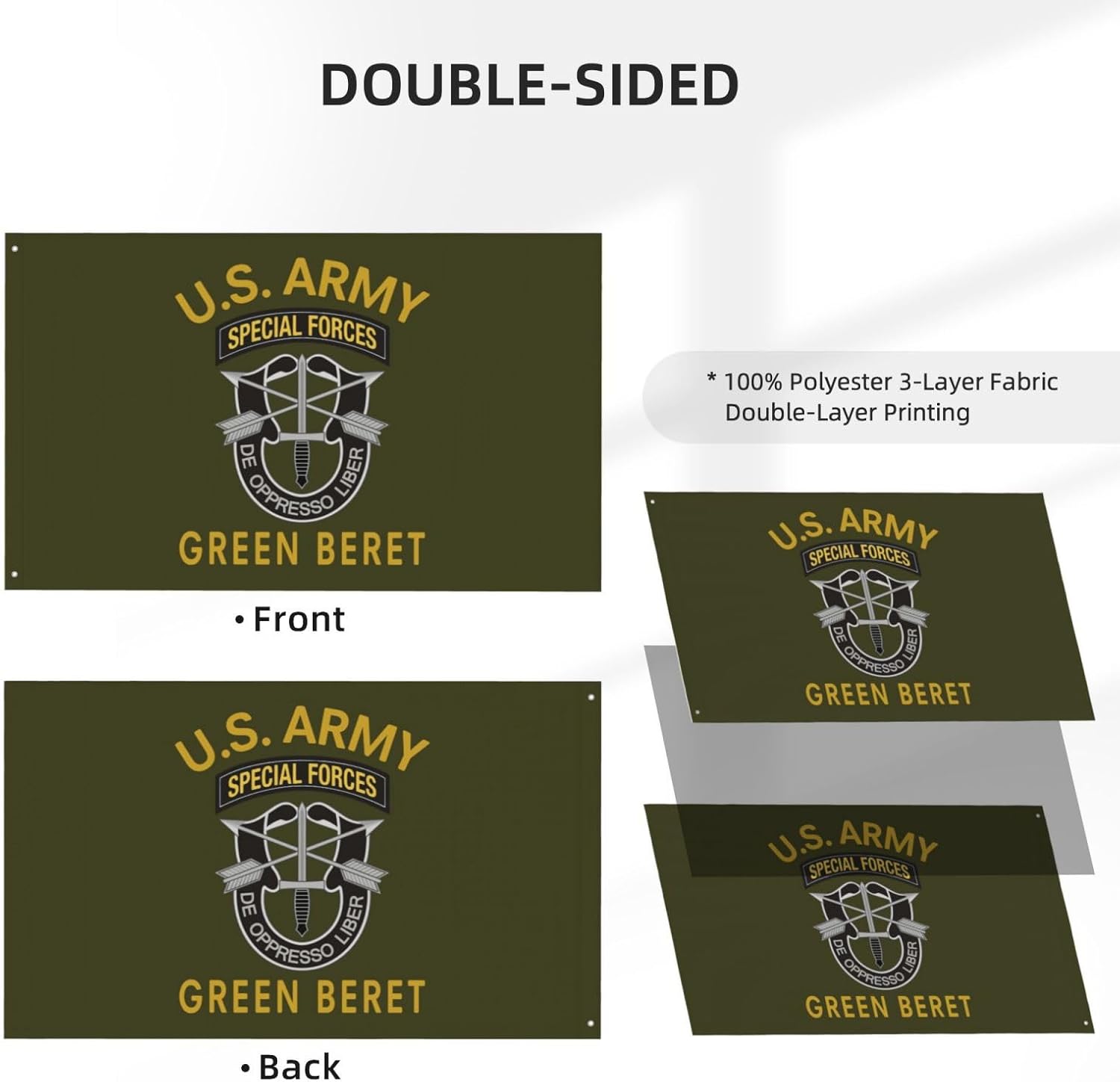 US Army Green Beret Special Forces Double Sided 3x5 Feet Flag Vivid Color Outdoor Decoration Lawn Yard Decorative Sign41