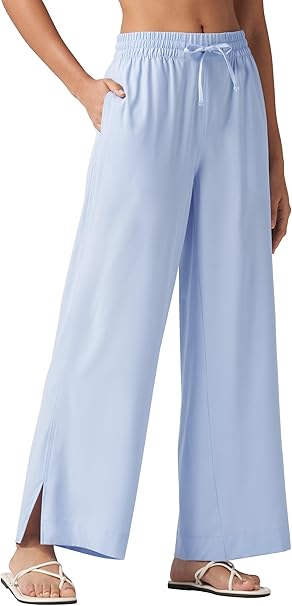 Willit Women's Wide Leg Pants Swim Beach Pants UPF 50+ Lightweight Travel Quick Dry Sun Protective 29" 31"