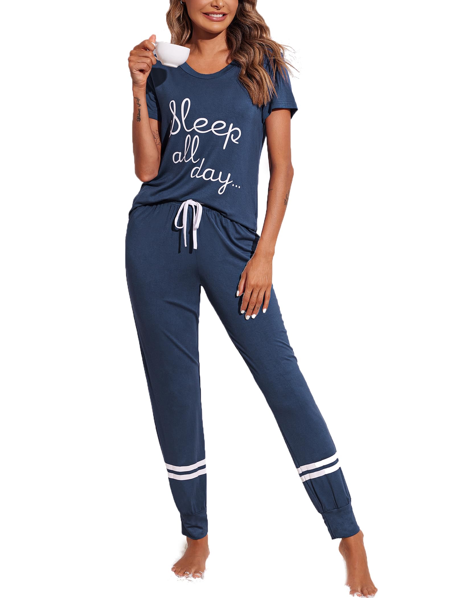 Ekouaer Print Jogger Set