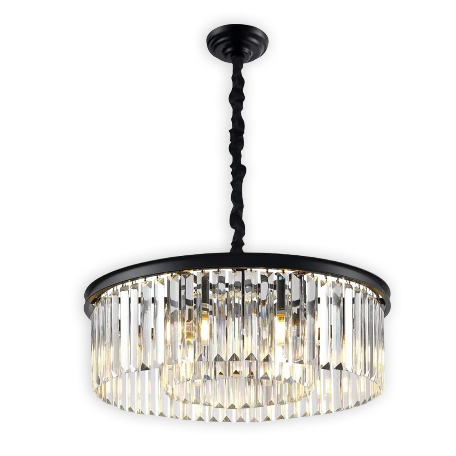 HYJAUSXB Modern Crystal Chandelier,Living Room Lamp,Modern Ceiling Light,K9 Hanging Pendant Light for Dining Kitchen Island Living Bedroom Hallway