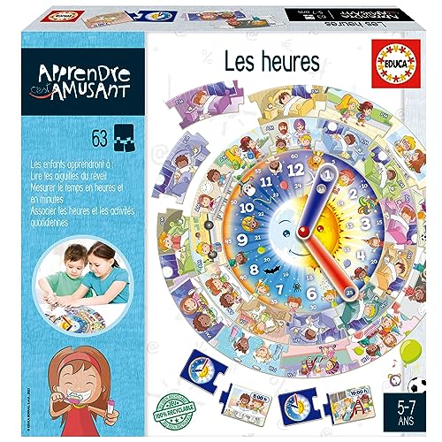 Jeu éducatif Les Hours Educa 19601 pour apprendre l'heure dès 5 ans