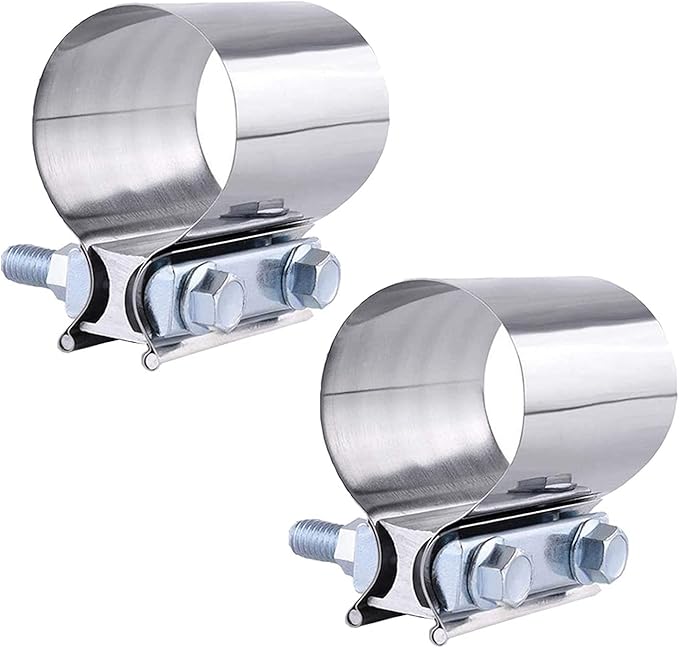 2" Exhaust Clamp Butt Joint Narrow Band Muffler Seal Clamp 6 thumbnail image