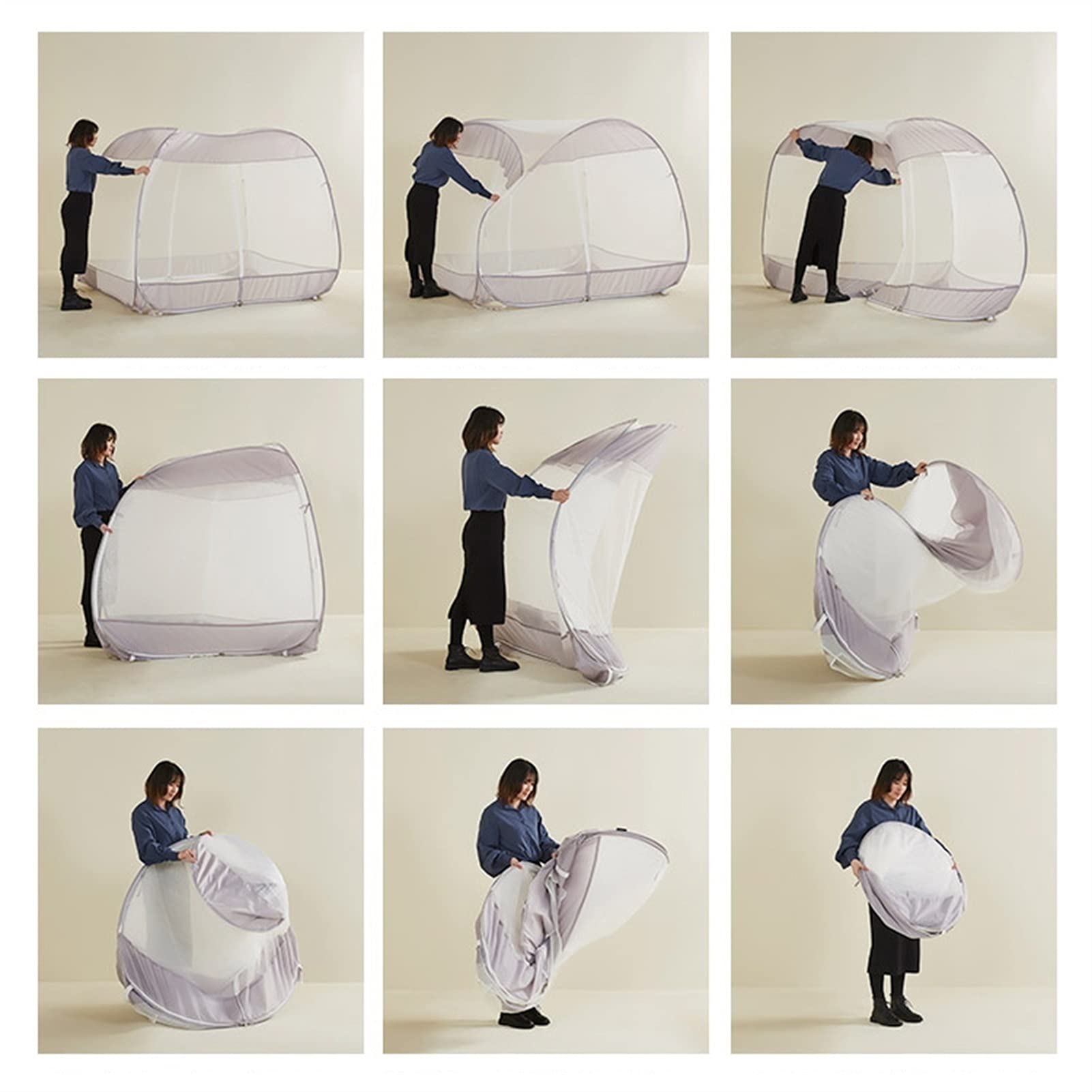 Zanzariera, zanzariera pieghevole, Zanzariera pop-up for letto singolo/letto matrimoniale, zanzariera da campeggio all'aperto, zanzariera for installazione domestica (Size : 1.5x1.95x1.7m)