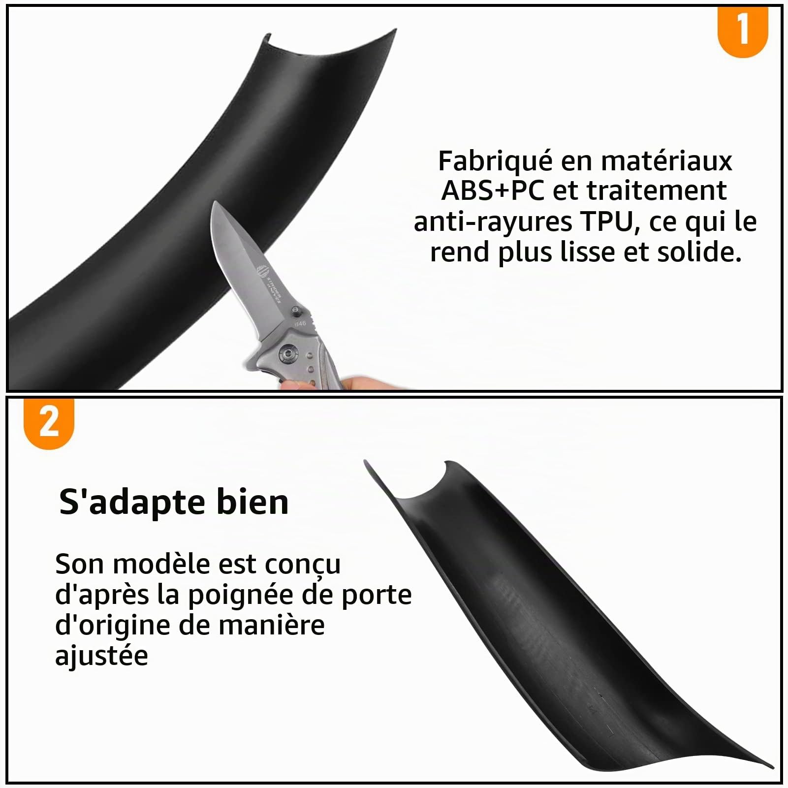 TTCR-II 3PCS Poignées de Porte Compatible avec BMW X5 F15 X6 F16 | Poignées de Porte Avant Droite X5 F15 2014-2018, Portes Arrière Gauche et Portes Arrière Droite X6 F16 2015-2018 (Noir)