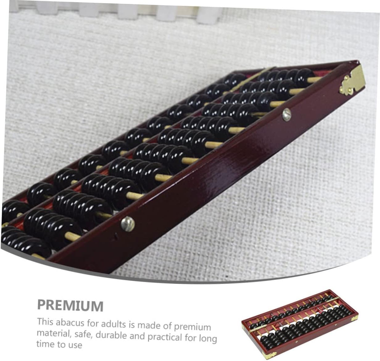 Vintage Wooden Abacus with Beads Educational Counting Tool for Learning Math Traditional Mental Arithmetic Trainer for Students
