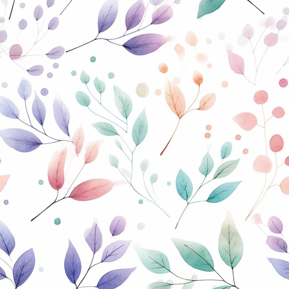 Papel pintado autoadhesivo Hojas de acuarela Papel tapiz adhesivo Hojas coloridas papel de contacto papel de pared papel de pared fácil de despegar para mesita de noche cajón gabinete inquilino