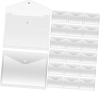 Ciieeo 60 Peças Pastas De Arquivo De Escritório Transparente A4 Pastas De Escritório Pastas De Arquivo De Plástico Pp Pastas De Plástico Pastas De Plástico Bolsos De Pasta De Documentos