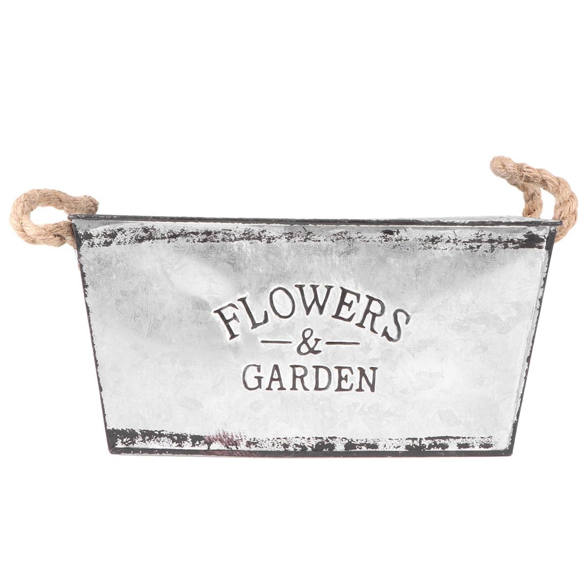 Seau à Fleurs en Fer-Blanc Vase Métal Décoration Balcon Pot Fleurs Séchées