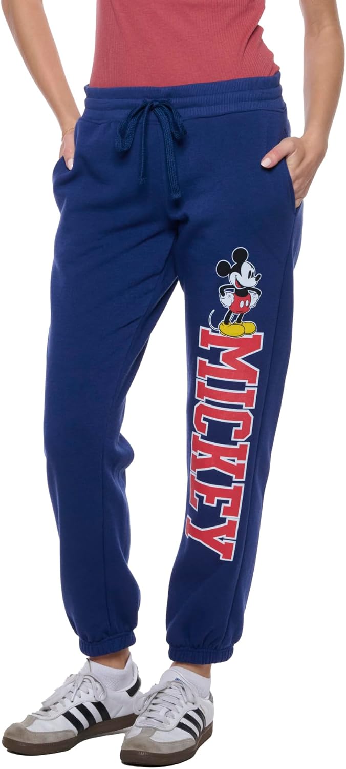 Disney Womens Joggers Sweatpant Mickey Mouse Stitch Lounge Fleece Pant - Image 2