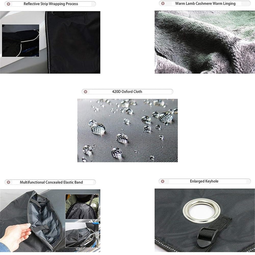 Compatible avec GILERA Nexus 125 Couvre-Jambe en Polaire IMPERMÉABLE Couverture Thermique pour Scooter ET MAXISCOOTER Tablier DE Poitrine avec Fourrure SYNTHÉTIQUE