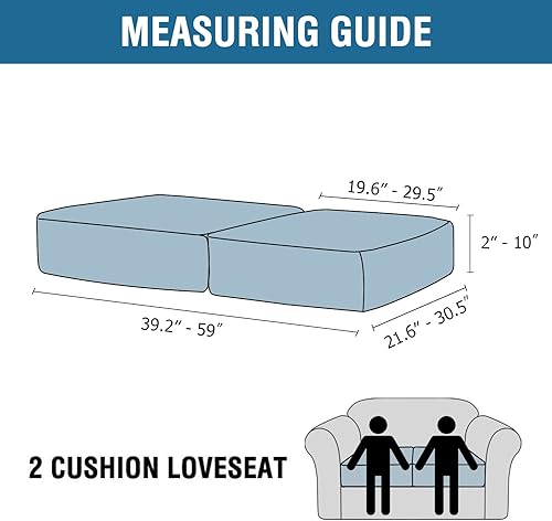 Miniatura 2 de H.VERSAILTEX - Funda de cojín de terciopelo elástico para silla o sofá, con parte inferior elástica, lavable