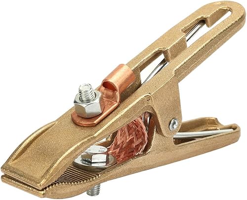 Miniatura 1 de 260300500A latón en forma de A soldadura de tierra abrazadera de tierra soldador Cable de tierra abrazadera de clip de agarre de cobre para máquina