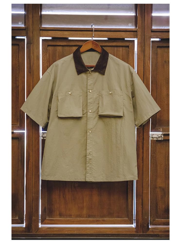 Camicie da pesca da uomo Button Down Manica corta Asciugatura rapida Raffreddamento Escursionismo Camicia leggera da viaggio
