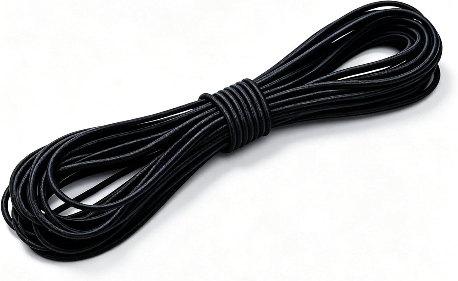 Aegero Elastic Bungee Cord, 1/8" x 50' (Black) Heavy Duty Bungie Cord,Kayak Stretch String Rope,Black Shock Cords,for DIY Projects,Kayak Strap Tarp Tie Down Canopy Boating Camping Tent Crafting Patio