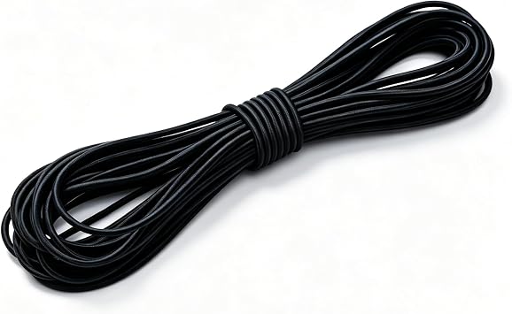 Elastic Bungee Cord, 1/8 x 50' Heavy Duty Bungie Cord(Black)
