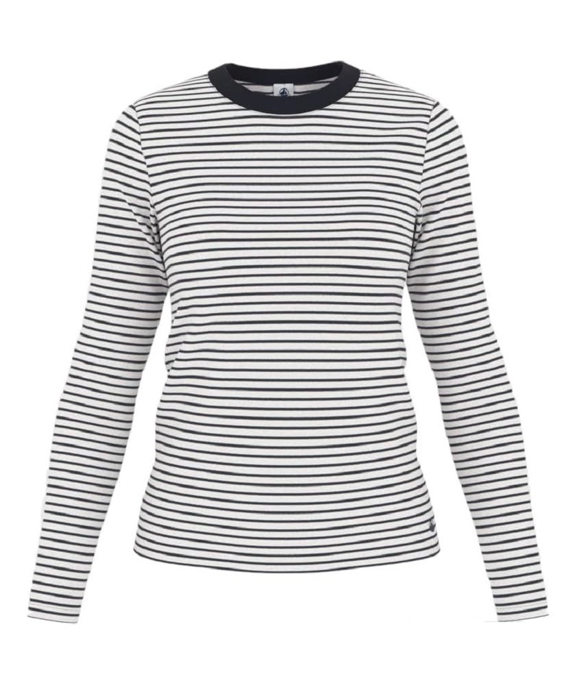 Petit Bateau Women's Iconic Stripy Long-Sleeved Cotton T-Shirt Sizes XXS-XL