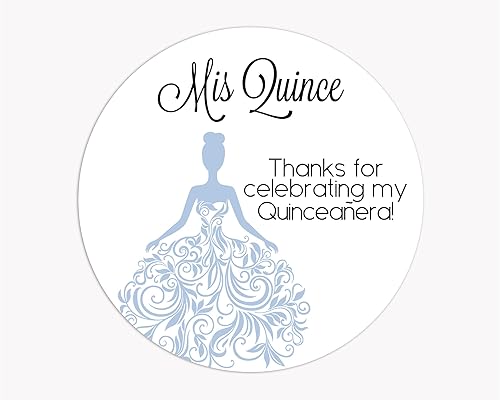 Calcomanías de quinceañera de 40 quilates, membrillo MI, calcomanías en español o inglés para cumpleaños número 15 (027-E-BG)