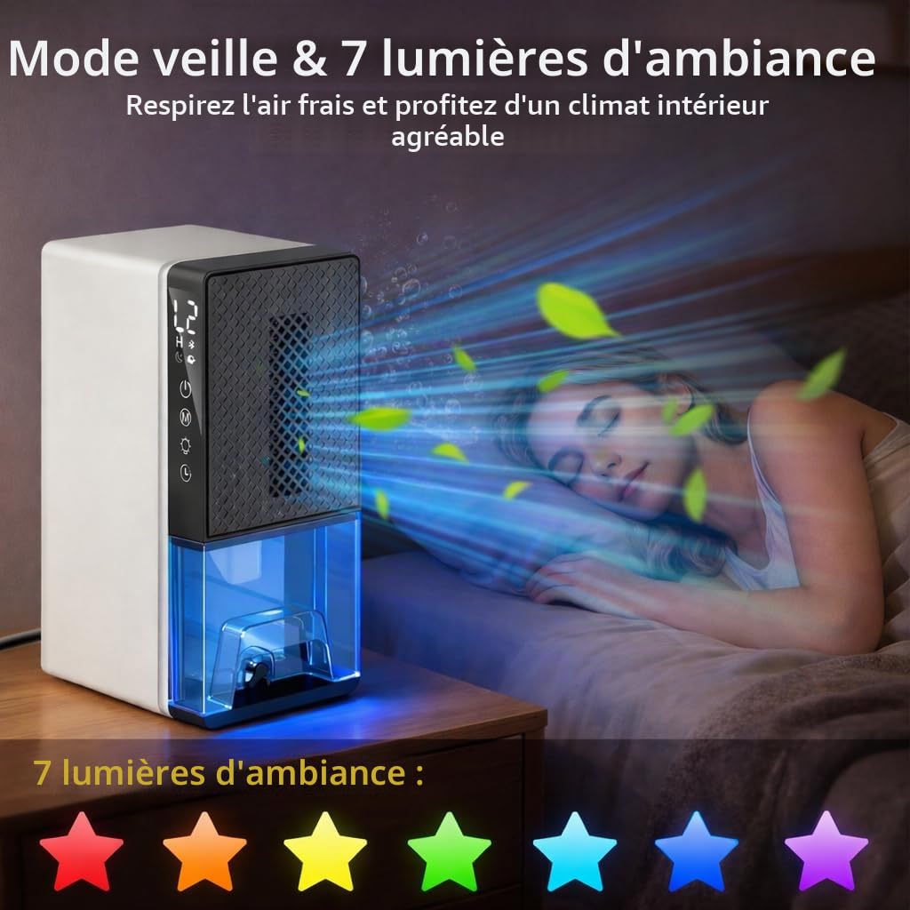 Déshumidificateur Électrique 2300 ML Silencieux pour Pièces jusqu'à 25 m²