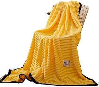 Espesada Manta Pequeña Manta, Manta Suave, Oficina De Aire Acondicionado Sofá Manta Cubierta, Cómodo, Cálido, Ligero, Otoño Y Decoración De Invierno (Color : Amarillo, Size : 150 * 200cm)