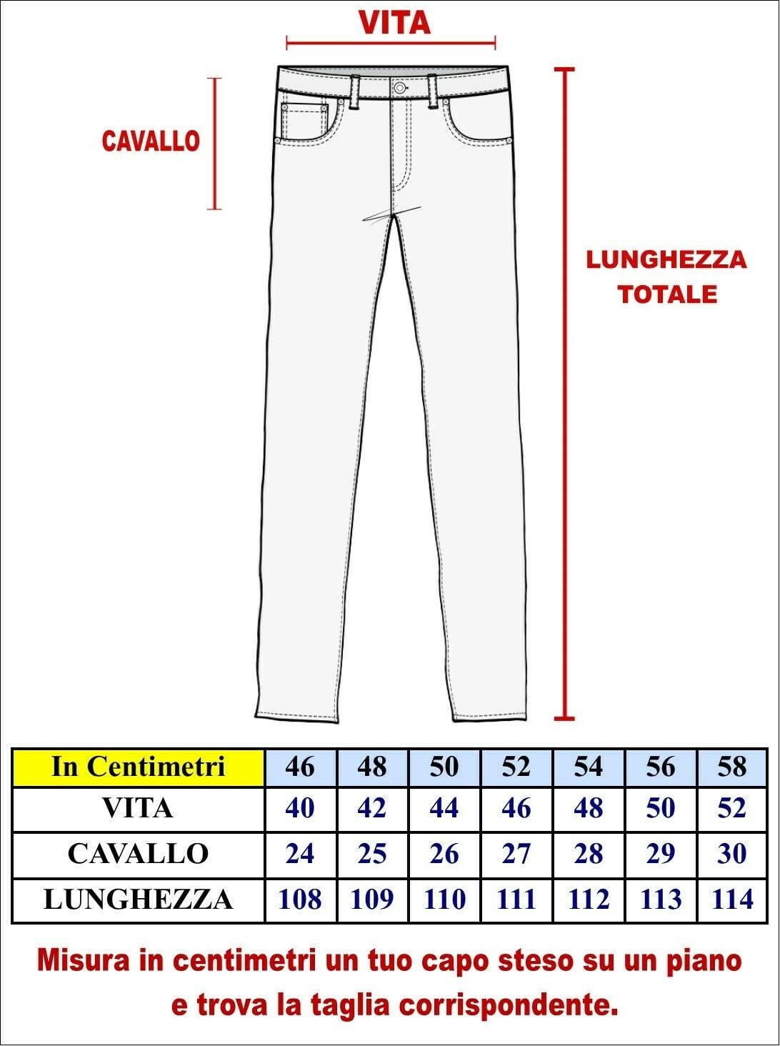 Coveri Jeans Uomo 5 Tasche Elasticizzati Taglie Forti Sportivi 60 62 64 66