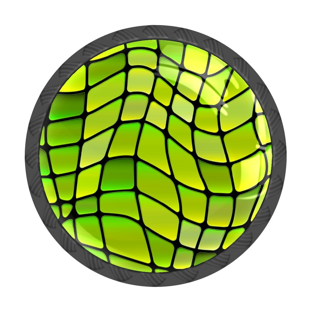 4 Pack Drawer Knobs Green Stained Glass Crystal Glass Round Knobs Pulls Handles for Cabinets Dressers Kitchen Bathroom - Cupboards Wardrobes Hardware Furniture Knobs