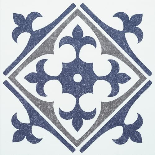 d-c-fix 6 vinilos azulejos adhesivos de pared Nadia azul 15x15 cm - paneles decorativos lavables pegatinas baldosas decoración revestimiento PVC - para baño, cocina