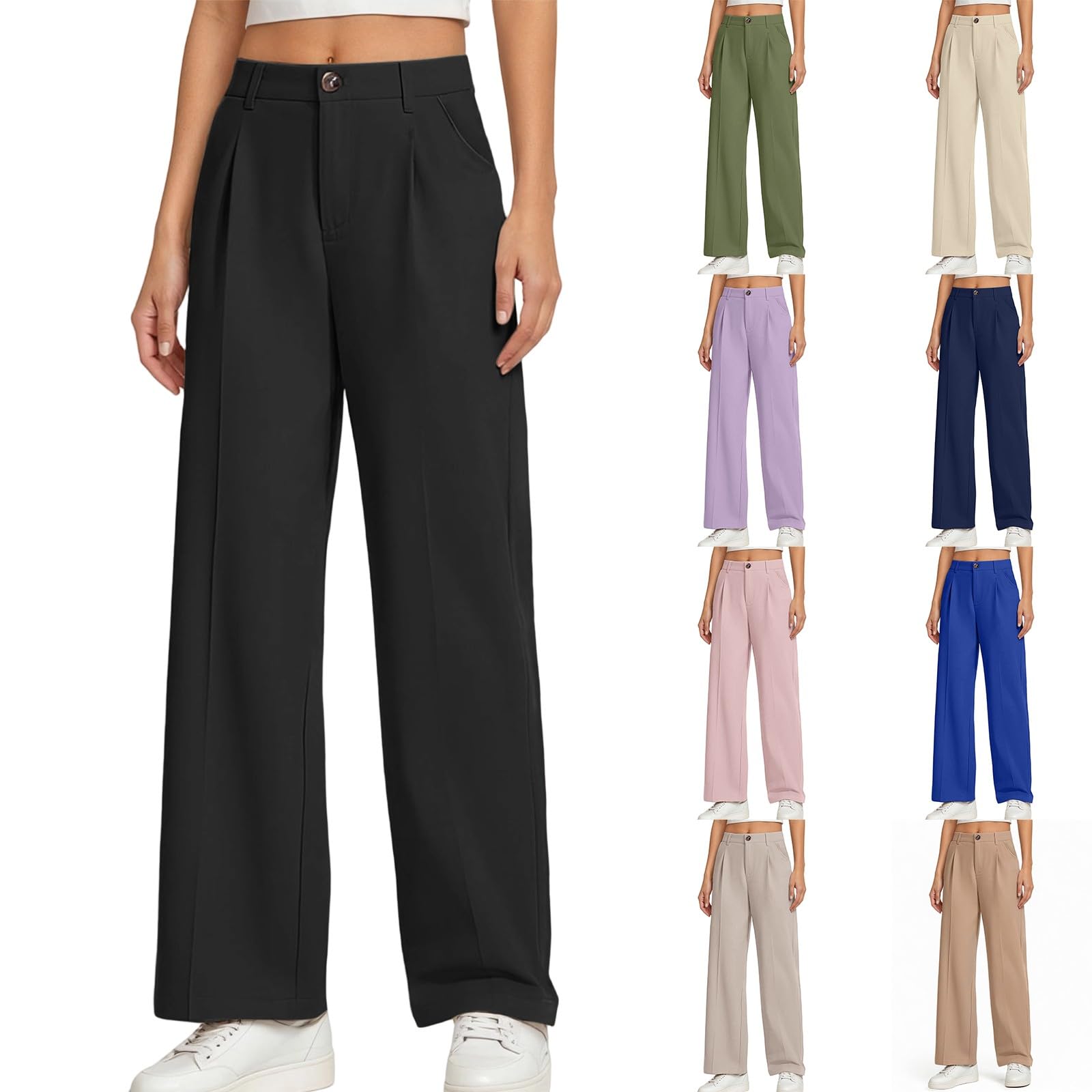 Generisch Anzughose KinderMädchen Palazzo Hose Mädchen SommerLeicht Sommerhose LangBaggy Hosen Freizeithose Weites Bein Einfarbig Outdoorhose KinderRegular Fit Freizeithose