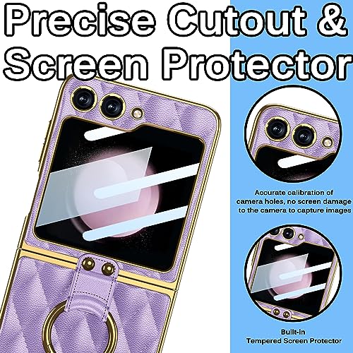 Etui Samsung Z Flip 5 violet idéal pour visionner vos vidéos mains libres - 5