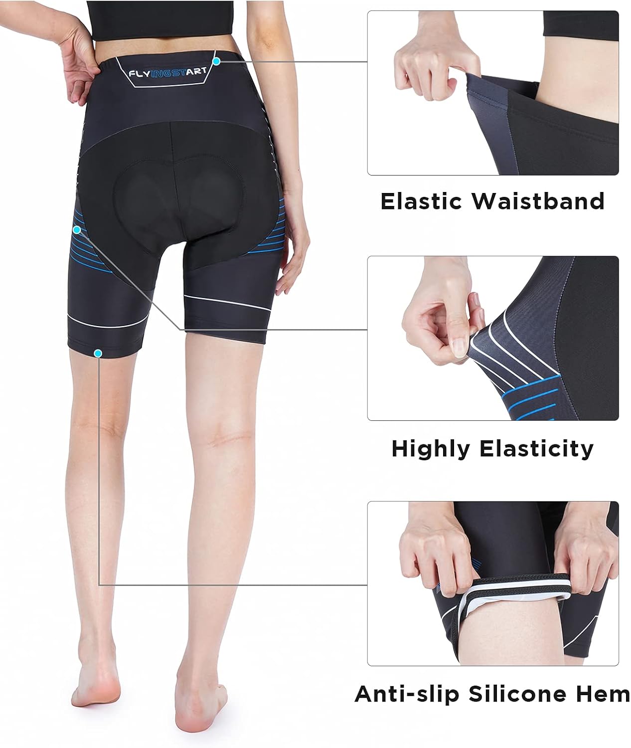 Wespornow Women-Cycling-Shorts-Padded-Bike-Shorts