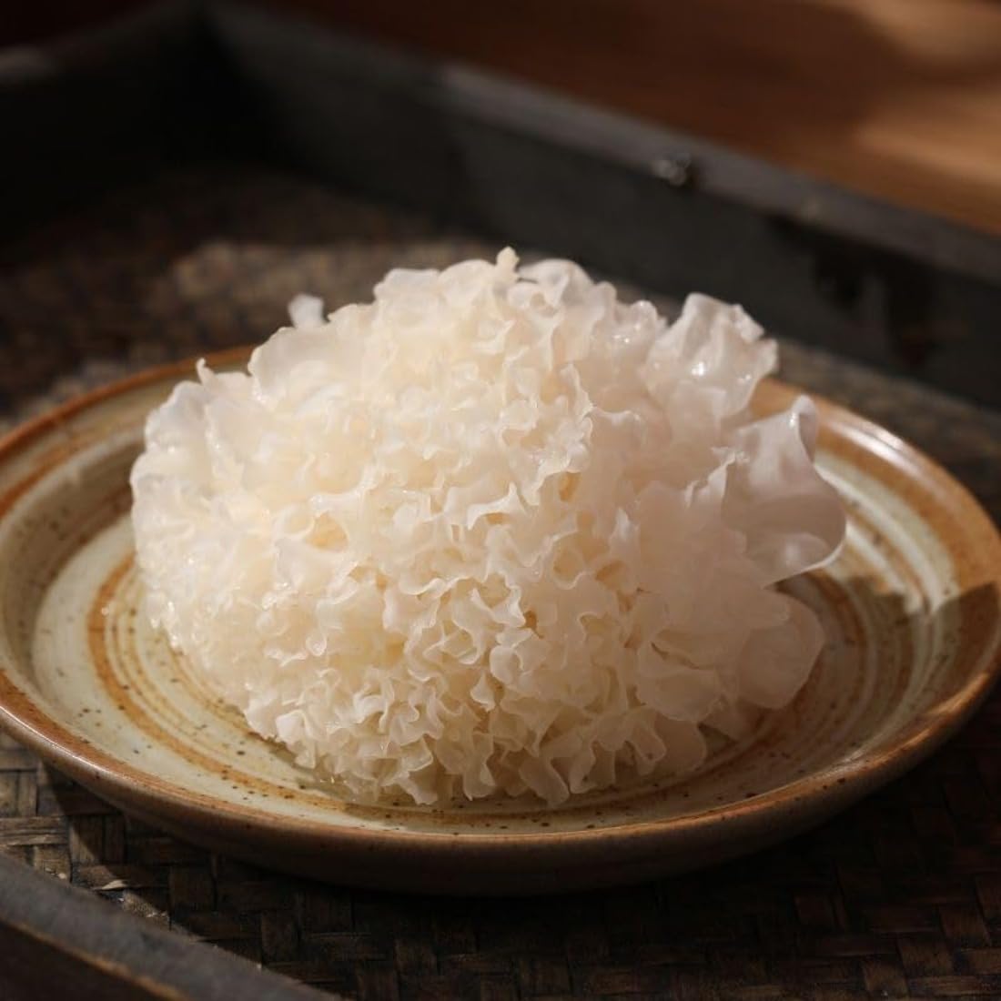 Hongos Blancos (Tremella Fuciformis), Hongos Nieve de Madera – 250g de Tremella Seca, Pequeños Hongos de Oído Plateado para Sopas y Postres – Naturales, Tendros y Nutritivos, Pequeños Tremella en Haya