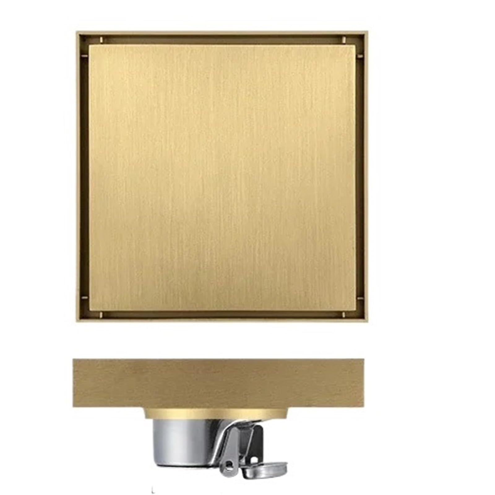 Floor Drain Floor Drain Drains Stainless Steel Invisible That Can Be Inlaid With Tiles(15cmx15Cm gold)
