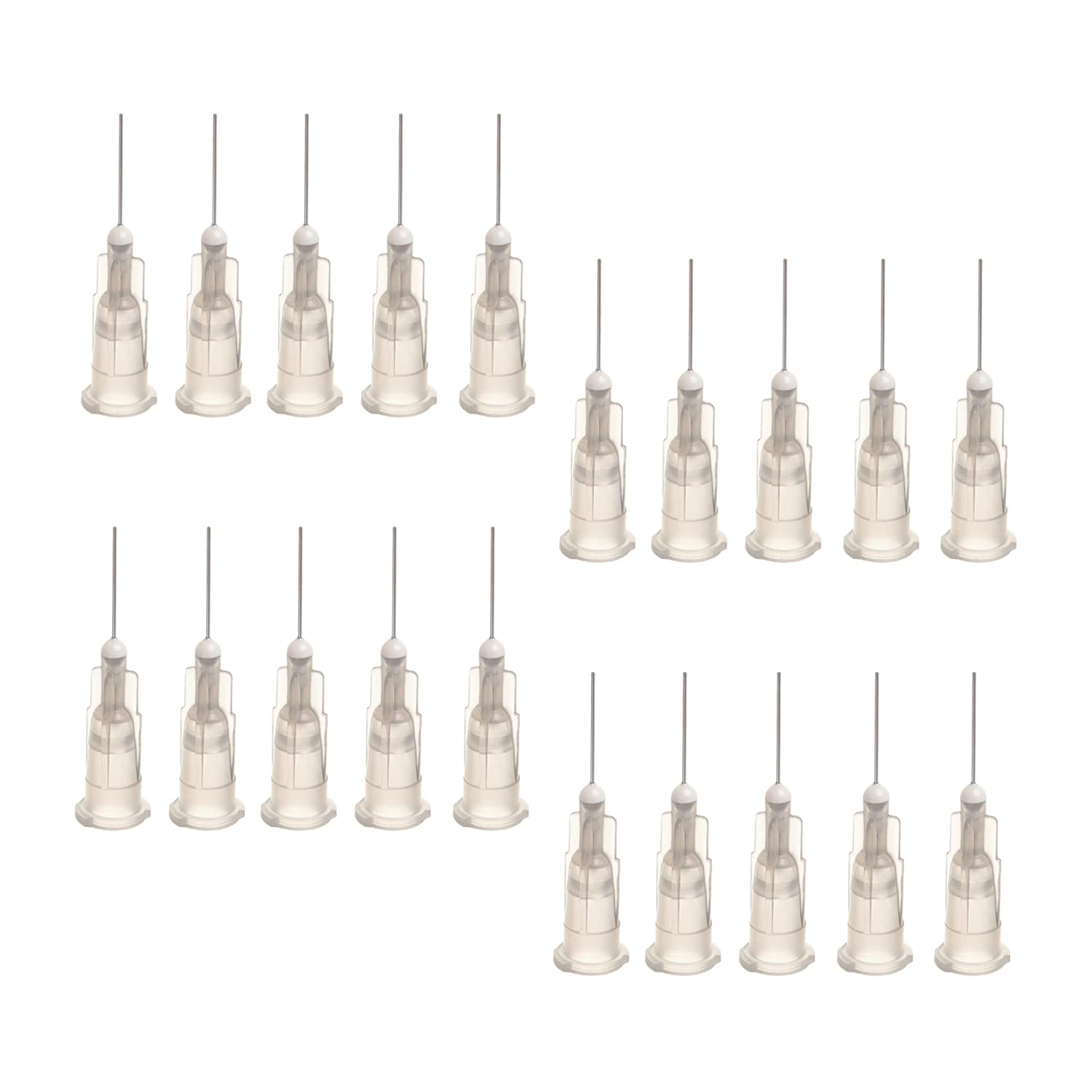 Hegebeck 27 Gauge Industrial Dispensing Needle Industrial Grade Blunt Needle Stainless Steel Precision Applicator Gray 30pcs