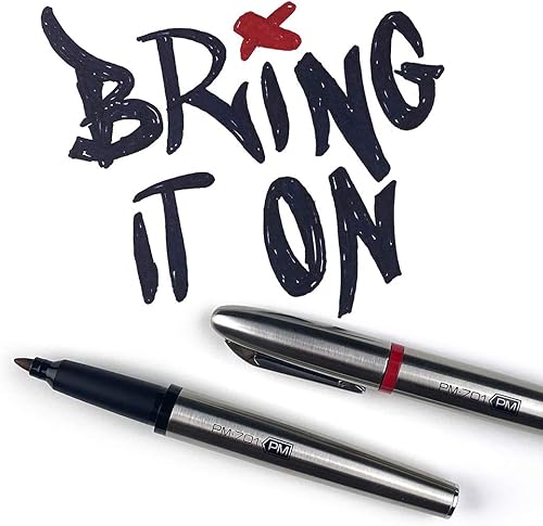 Miniatura 4 de Zebra Pen PM-701 - Repuesto de marcador permanente de acero inoxidable, punta fina de bala, tinta azul, paquete de 1