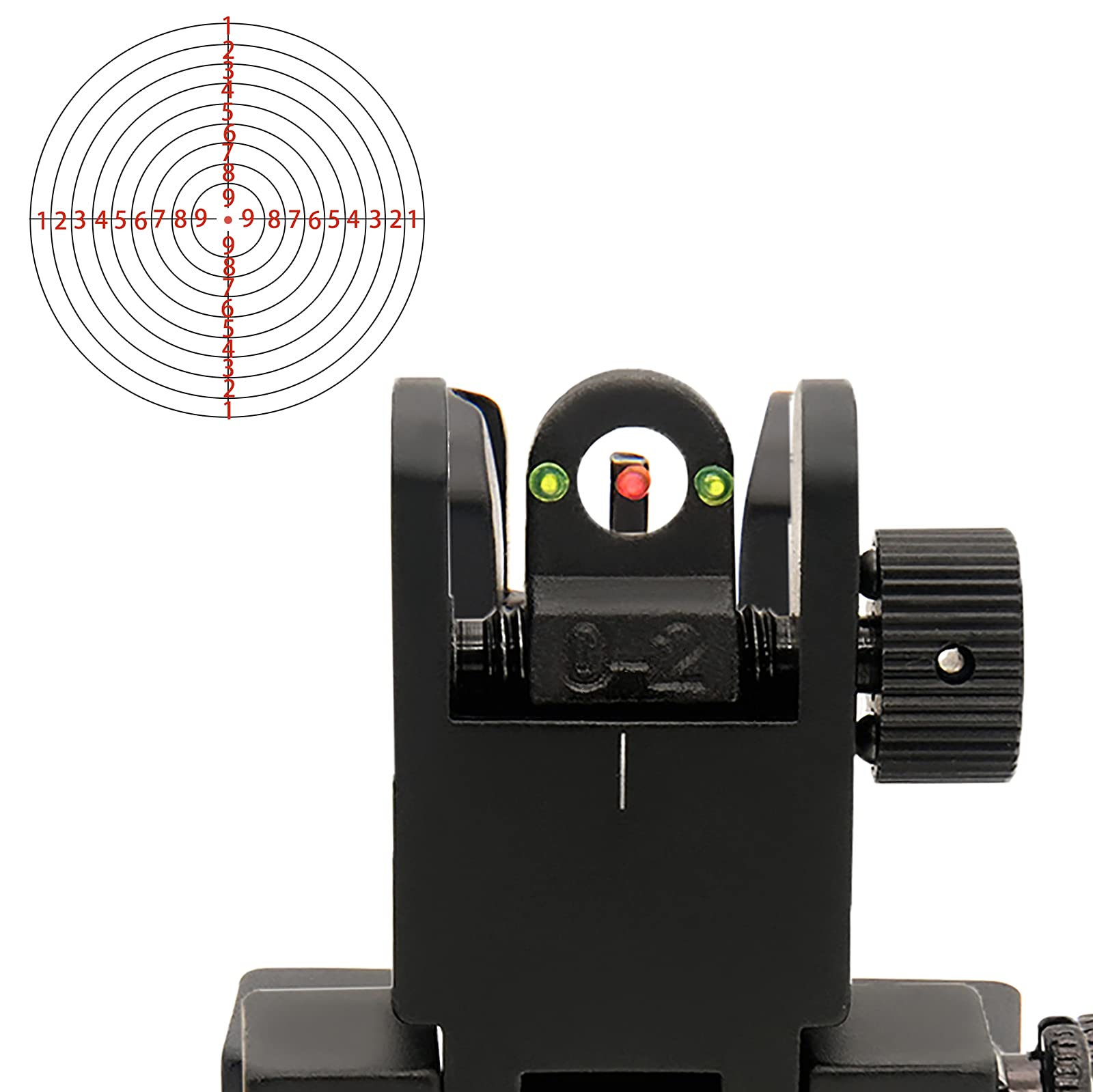 45 Degree Offset Flip Up Iron Sights, Rapid Transition Backup