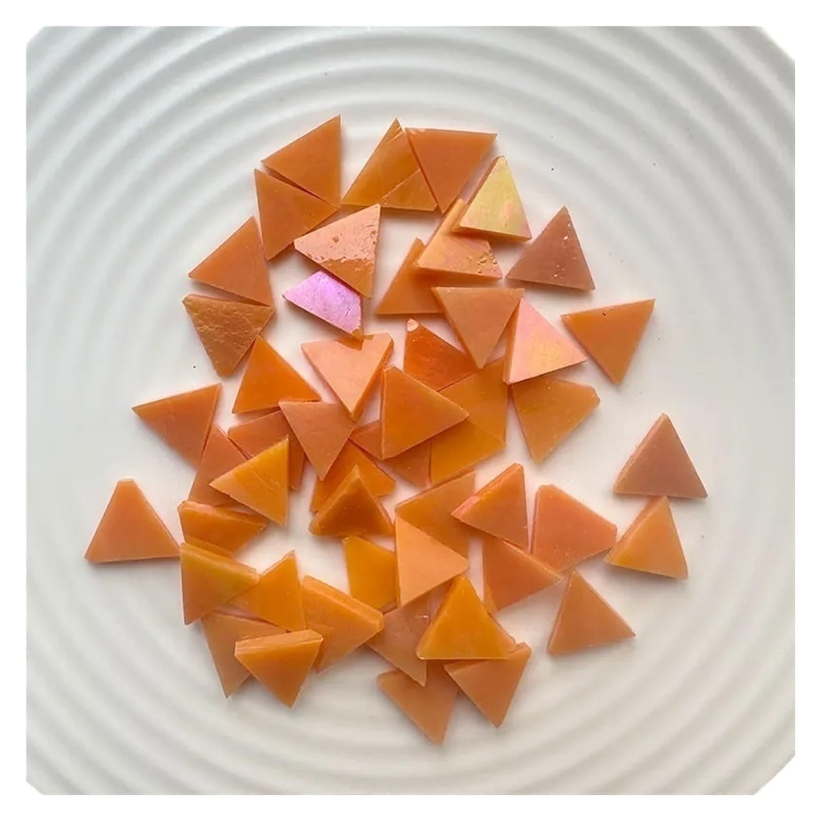 Btryldcfa Red Mosaic Tiles 50G Triangle Translucent Mica Mosaic Tiles Colorful Glass Tile Diy Making For Craft Arts(Red)