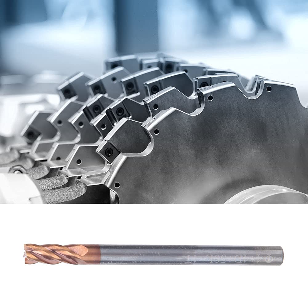 4mm 4 Dents Fraise en Bout Nano de Coupeur de Fraisage fraise en Bout CNC en Acier de Tungstène de Fraise en Bout de Spirale de Revêtement Nano(5pcs)